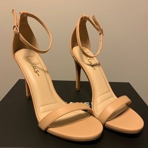 Strapy high heel sandals - tan